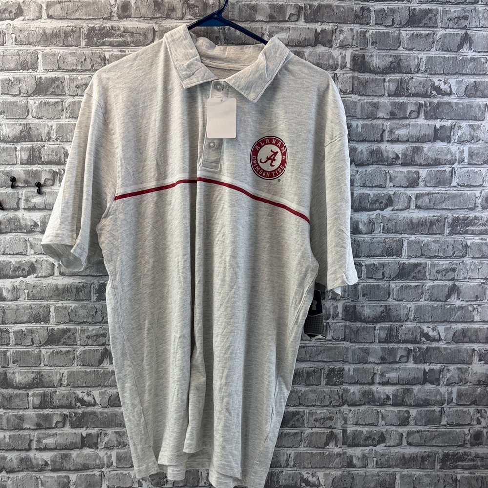 NWT Alabama Crimson Tide. Gray Polo Shirt